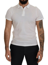 FRADI White Cotton Collared Short Sleeves Polo T-shirt -   -  FRADI.